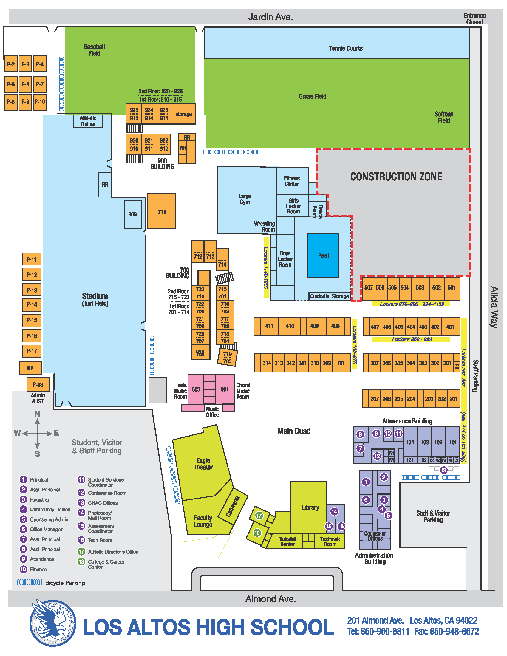 Mountain View High School Campus Map Los Altos High School   Campus Map and Directions